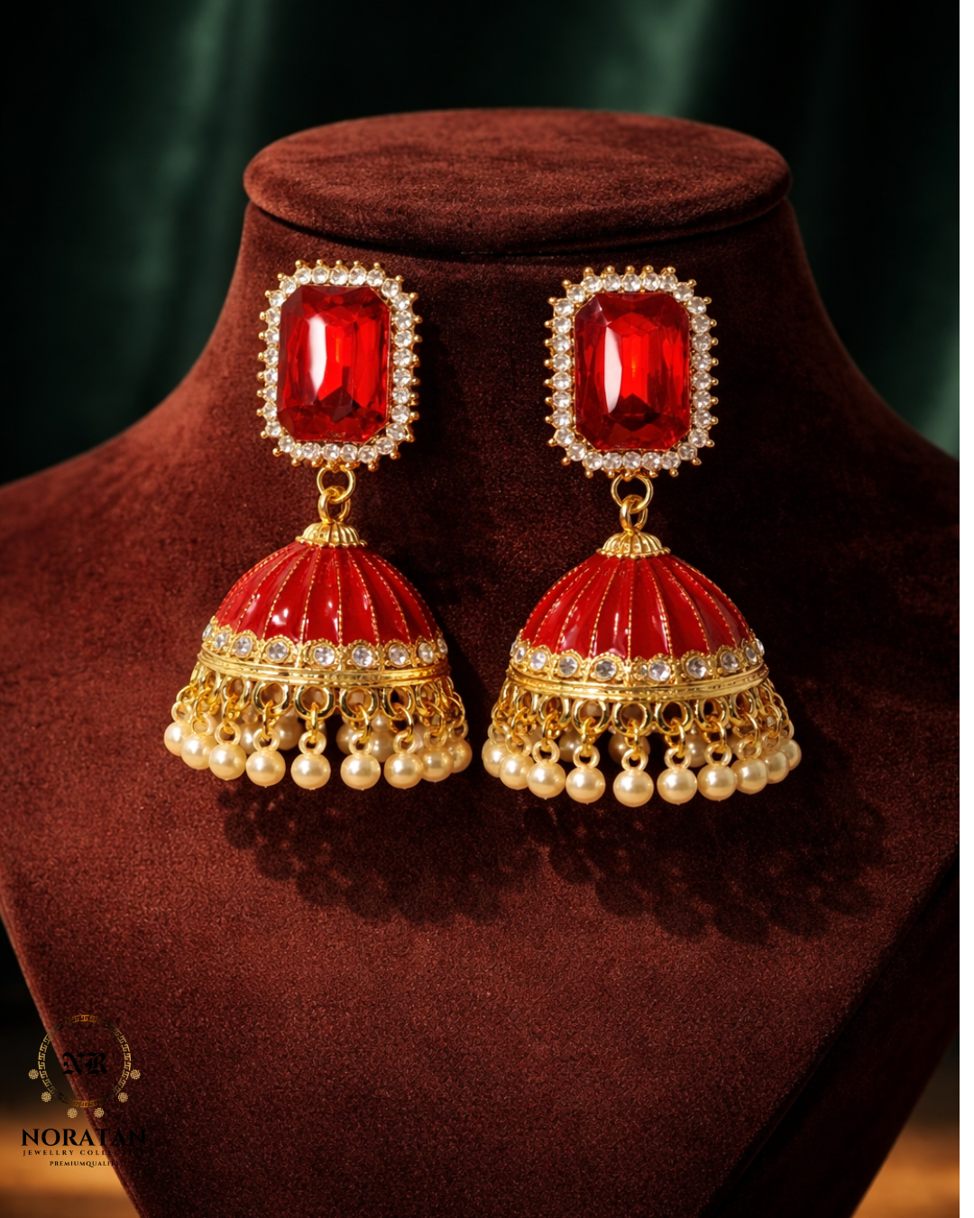 Crown Jhumka Earrings fashion