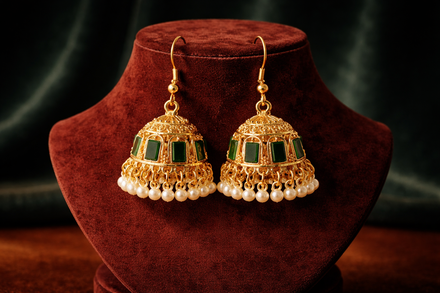 Elegant Tiny Jhumka Earrings | Simple Fashion Jewellery Pakistan