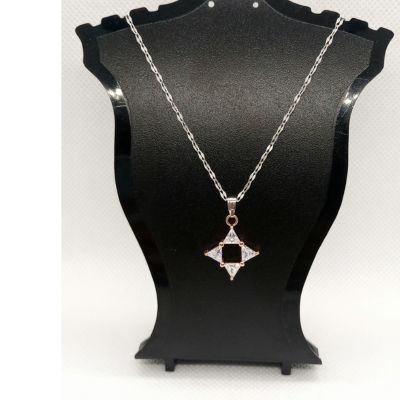 Square Black Stone artificial jewellery necklace Pakistan
