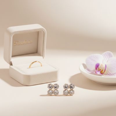 Noratan Mint Bloom Earrings – Elegant Green Floral Stud Jewellery for Women in Pakistan