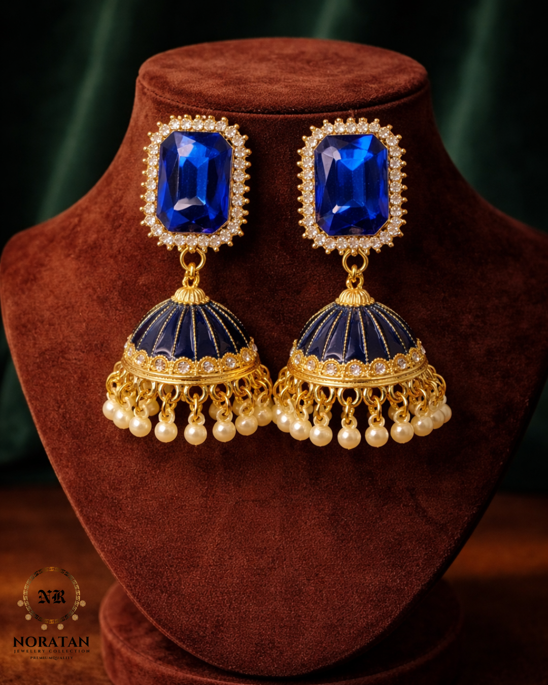 Crown Jhumka Earrings fashion online