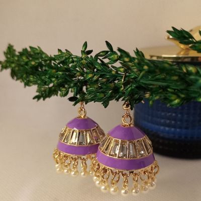 Lavender Lush Jhumkas