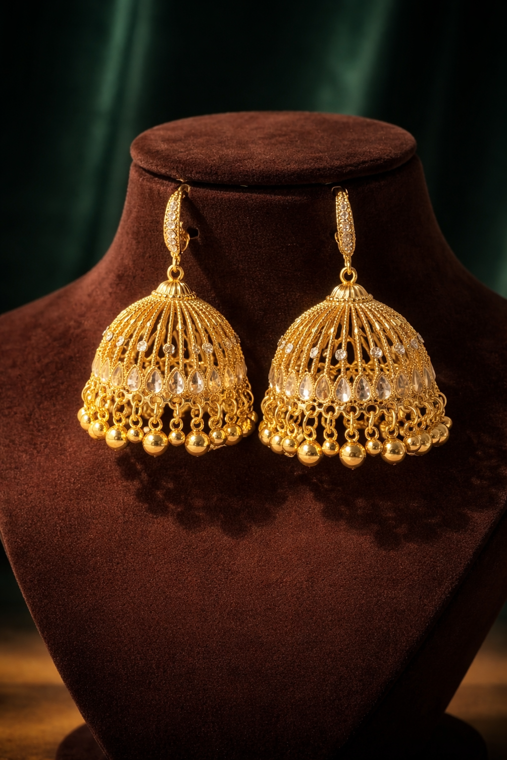 Kundan Jhumka Earrings | Indian Style Jewellery in Pakistan