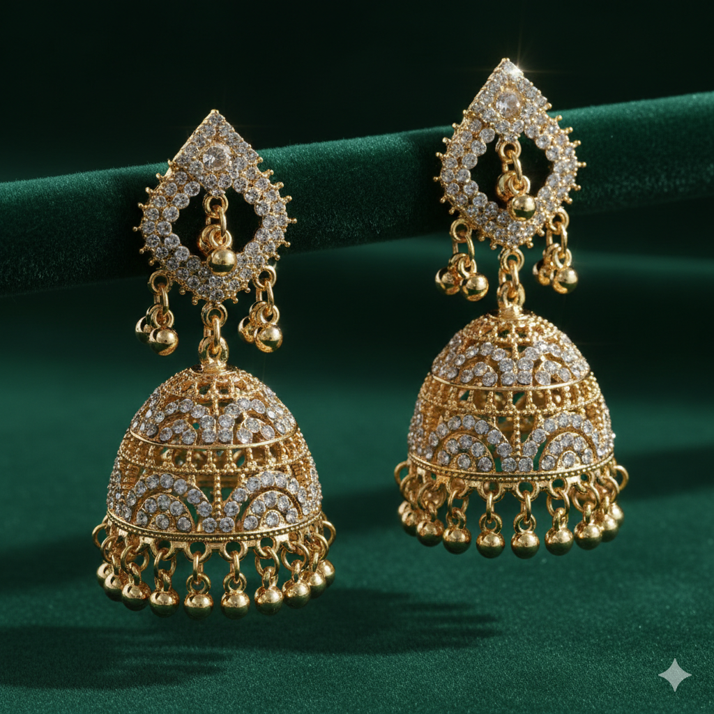 Mirror Jhumka Earrings | Trending Desi Jewellery for Girls Pakistan| Indian Jhumka
